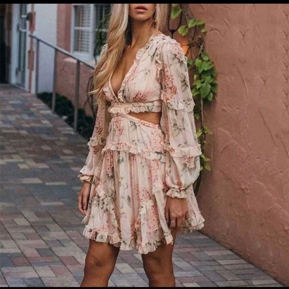 Floral Ruffle Dress - Picture 2 of 7